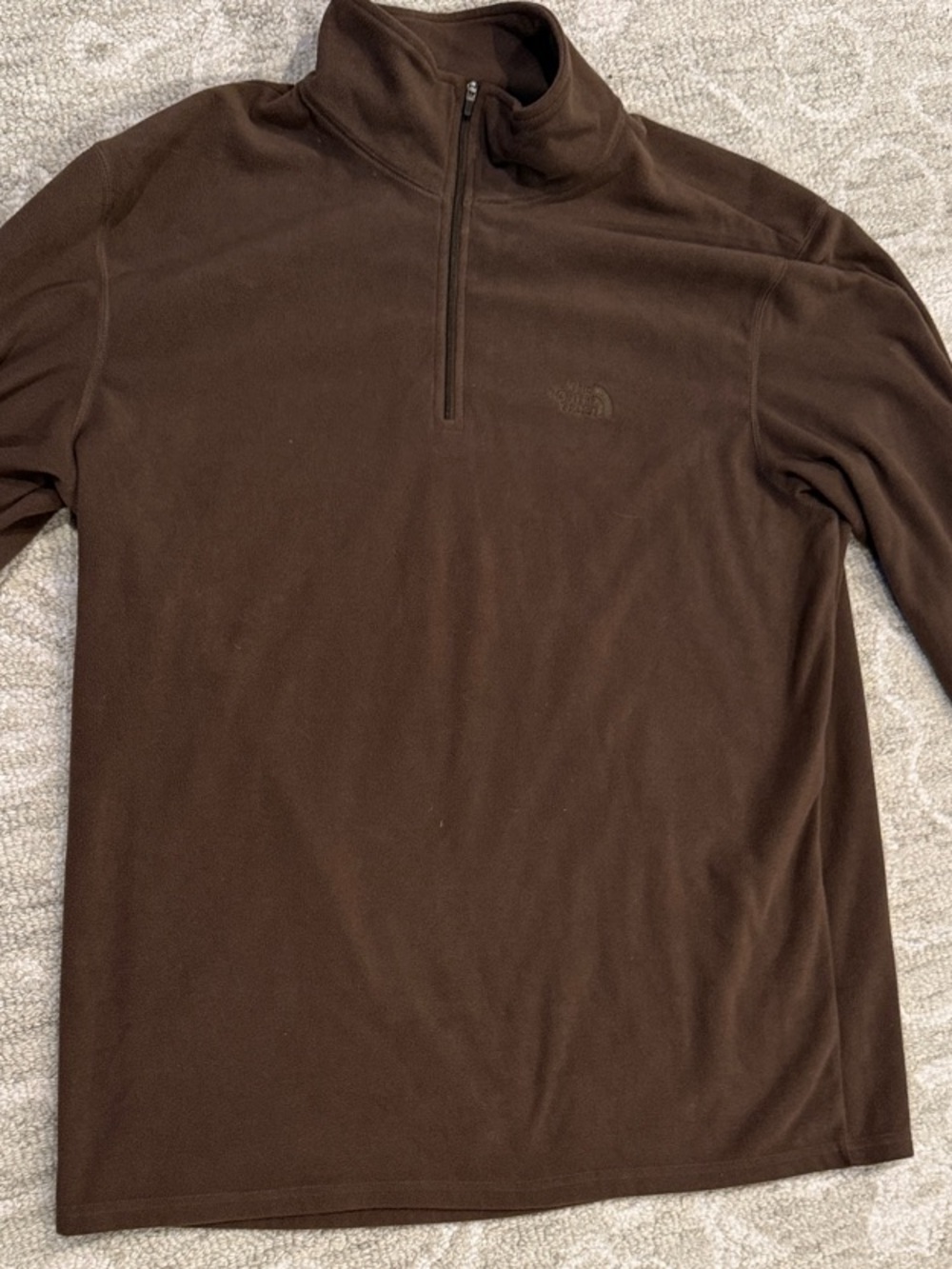 The North Face Men's Brown Half-Zip Performance Pullover Size XL